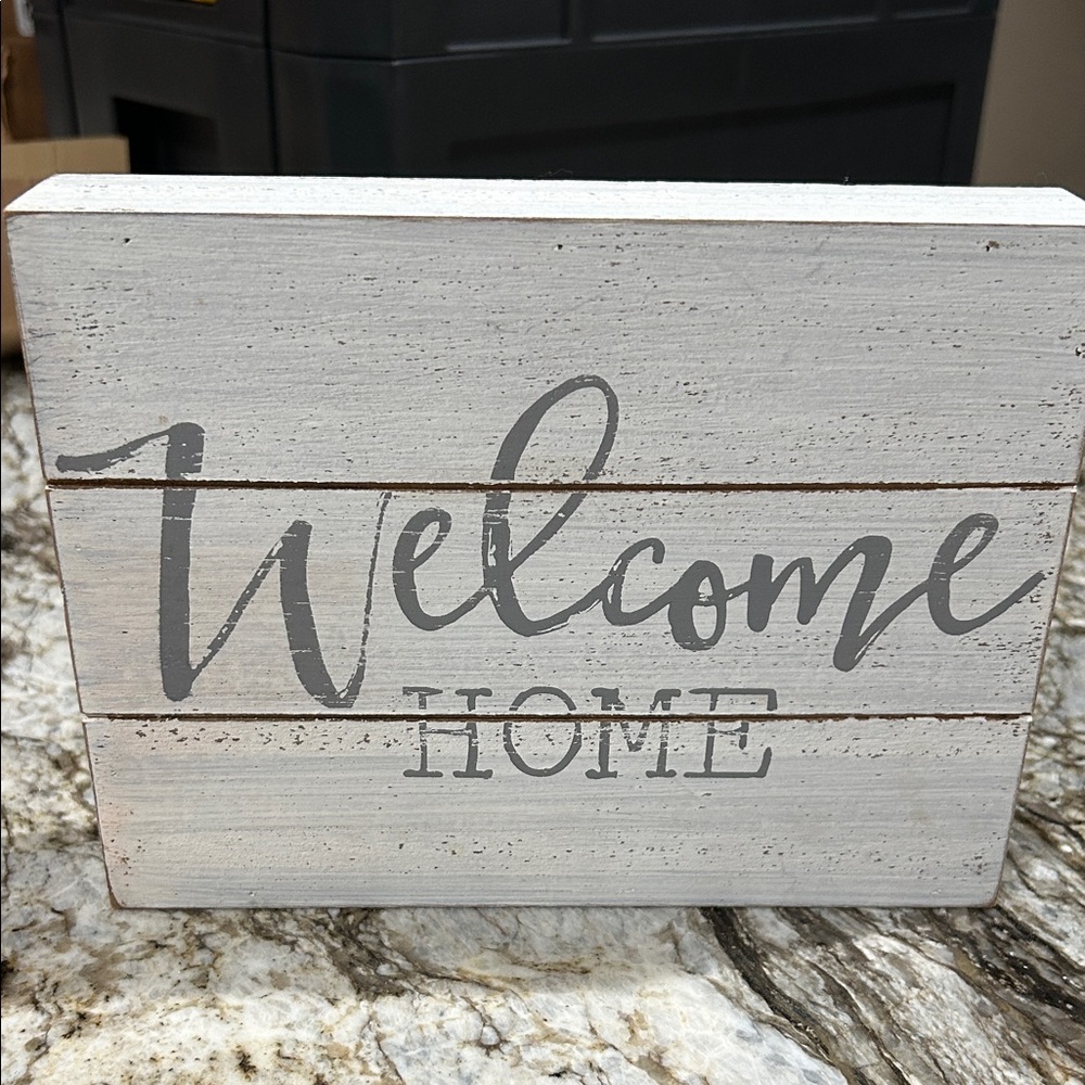 1 Welcome Home sign and small scripture frame